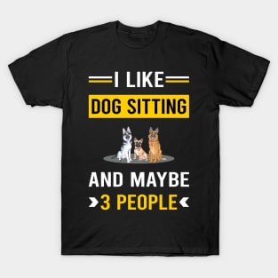 3 People Dog Sitting T-Shirt